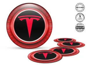 Tesla Édition Autocollants Jante Amélioration Bombée Époxy